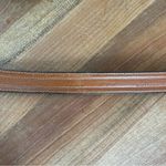 Christian Dior Vintage  Brown Italian Leather 1" Belt Gold Buckle 36” 90 Large Photo 7