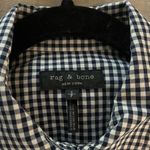 Rag and Bone  Navy and White Gingham Shirt Photo 1