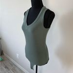 Olive Green Vneck Bodysuit New with Tags Size Small Photo 3