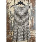 Parker  Mesh Panel Gridded Silk Lined Fit & Flare Sleeveless Dress small Photo 1