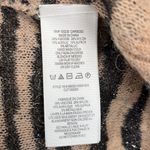 Joie  Inira Tiger Stripe Tan Metallic Alpaca Blend Animal Print V Neck Sweater  L Photo 3