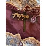 Free People  Long Sleeve Purple Sequin Floral One Shoulder Size 0 Photo 5