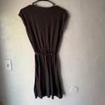 Uniqlo  Brown Sleeveless‎ Faux Wrap Dress with Belt Size Small Clean Girl Photo 4