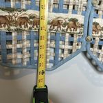 Vintage Linen Cotton Blend Open Woven Vest Safari Animals Size Medium India Photo 5