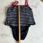 LL Bean Striped Tankini Swimsuit Top & Bottom Set Red White Blue Size‎ 8 Photo 7