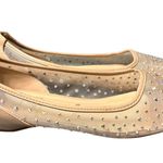 Beige Crystal Embellished Mesh Follis Strass Ballerina Flats Red Size 7.5 Photo 4