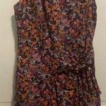 Antonio Melani Designer  Size 6 Sheath Dress Peplum Black Orange Purple‎ Floral Photo 0