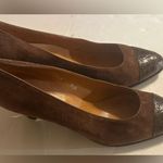 Ralph Lauren Vintage Brown Suede Heels sz 9.5 Photo 0