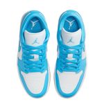 Nike Air Jordan Women’s Blue and White Sneakers High-Top Design (FL) Photo 4