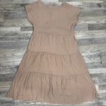 Perch by Blu Pepper short sleeve tiered beige dress cottagecore run small 3X H14 Tan Size 1X Photo 5