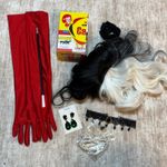 Cruella Deville Halloween Costume Set 101 Dalmatians Disney Villain Era Wig White Photo 0