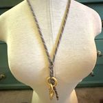 Gold tone pendant necklace on cord Photo 5
