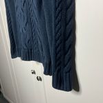 L.L. Bean Heritage Cotton Cableknit Fisherman Sweater Blue Size M Photo 3
