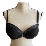 Secret Lace BLACK FUCHIA BY -BLACK PUSH-UP BRA-SIZE 36B Black and gray trim, excellent condition Photo 1