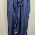 Talbots  Blue Chambray Faux Wrap Sleeveless Wide Leg Jumpsuit Size 18 NWT Photo 4