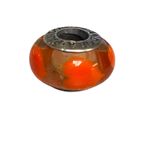 Pandora Murano Glass Bead Orange Spots 925 ALE Sterling Silver Charm Bracelet Photo 3