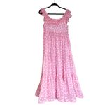Chelsea28 NWOT  X Nordstrom Ruffle Midi Dress In Pink Falling Leaves Photo 3