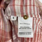 Ulla Johnson Theo Pink Plaid Tie Waist Dress Short Sleeve Size 6 Photo 4