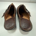 Born Concept BOC Women Size 6 Brown Leather Slip On Mule Clog Shoes Buckle Boho Photo 2