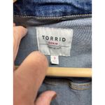 Torrid Denim Jacket Blue Classic Fit Button Front Trucker Style Women Size 2 Photo 3