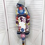 Talbots Tea Party Print Button Up Cardigan Sweater Blue Multi XS Photo 3