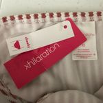 Xhilaration  Bikini Bottom Cheeky Textured Metallic Striped Blush Pink White XS Photo 2