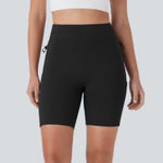 Halara  UltraSculpt™ High Waisted Tummy Control Contrast Lace Biker Shorts M NEW Photo 0