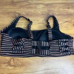 Xhilaration  Swim Bikini Top Plus Size‎ 18W Bralette Black Gold Stripe Photo 2