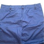 Anne Klein Sport Navy Blue Cropped Cotton Textured Pants 4-Button Cuffs Size 14 Photo 4