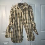 ZARA  Beige and Navy Checkered Shirt Photo 9