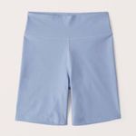 Abercrombie & Fitch High Waisted Blue Bike Shorts Photo 0