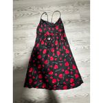 Vintage Intimate Style Slip Dress Hearts Print Lingerie Mini Dress Black Medium Photo 1
