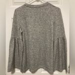 ZARA Trafulac Heather Gray Long Bell Sleeve Blouse Shirt Photo 6