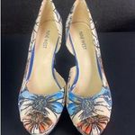 Nine West Women's High Heeled Cream & Blue Floral Shoes Size 6M NEW! SKU 1923 Photo 0