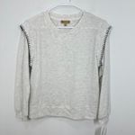 Democracy Womens Sweatshirt Cream Stitch Detail Pullover Top Size S NWT Soft Photo 2