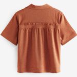 Athleta NWT  Brown Orange Rust Echo Short Sleeve Shirt Women’s XL $99 MSRP Photo 1