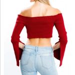 Better Be Red Bell sleeves crop top NEW Photo 11