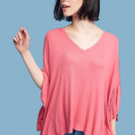 Akemi + Kin Anthropologie  Capa Fluttered Tunic in Pink Women’s Sz M/L Oversized Photo 0