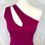 Lulus Magenta One-Shoulder Cutout Bodycon Mini Dress size small NWT Photo 5
