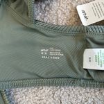 Aerie NWT  Shine Rib Cropped Bikini Top Olive Fun Swimsuit Paddle Beach Surf Sz M Photo 6
