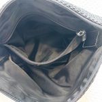 The Sak Elliott Lucca Woven Crochet Small Hobo Bag with Leather Handles in Black Photo 8