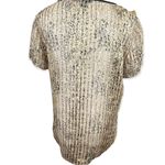 Ella Moss  Silk Gold Lynx Sheer Animal Print top M Photo 3