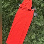 Vibrant Orange Tank & Midi Skirt Set Size M Photo 0