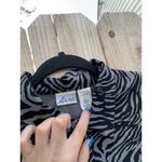 ANNA and FRANK Shirt Women Black grey animal Print‎ Button Up Long Sleeve large Photo 3