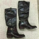 Ivanka Trump  Brown Knee High Boots w. Gold Detail Photo 4