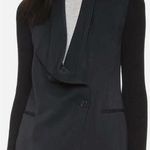 Vince  Draped Blazer with Ribbed Knit Sleeves Size 0 Photo 0