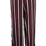 Ambiance Apparel Black Red Striped Wide Leg High Waist Palazzo Pants Trousers M Photo 2