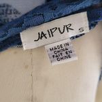 Jaipur blue paisley mesh velvet bomber jacket size small Photo 8