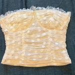 Lulus White Strapless Crop Top Photo 0