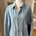 Vintage Dockers Light Blue Denim Jean Short Size Large Photo 1